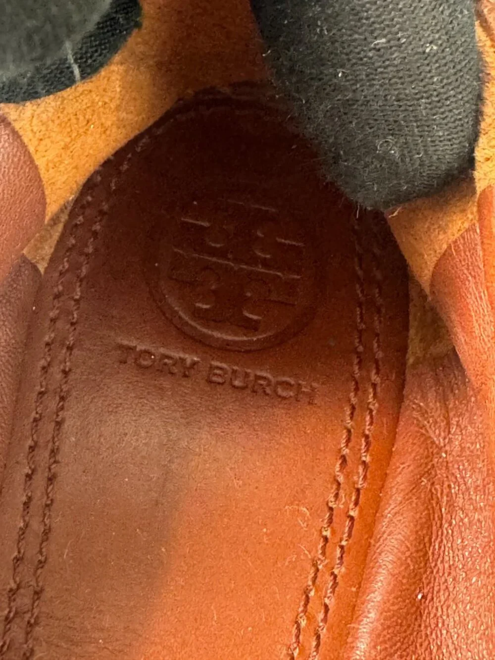 Tory Burch YORK Burgundy Leather Snake Pattern Flats - Size 9 1/2